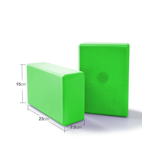 Jóga kocka blok tehlička s motívom mandaly - Zelená