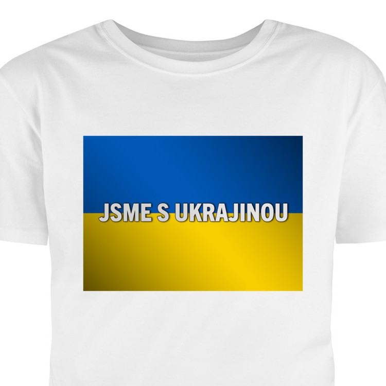 Tričko s potlačou Sme s Ukrajinou