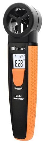 Bluetooth digitálny anemometer HT-807 pre meranie teploty a rýchlosti vetra