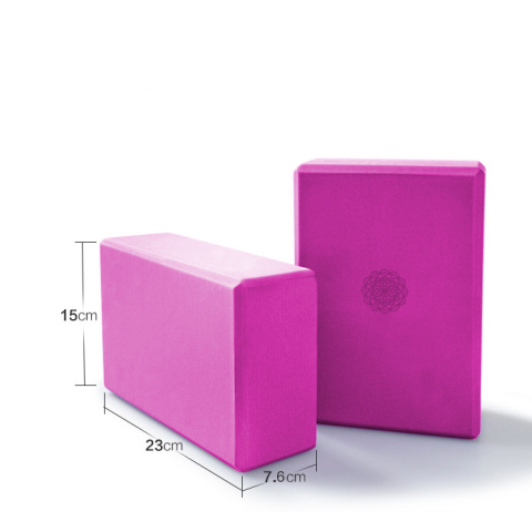 Jóga kocka blok tehlička s motívom mandaly - Ružová