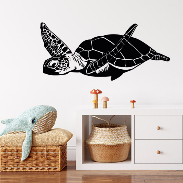 Samolepka na stenu - morská korytnačka