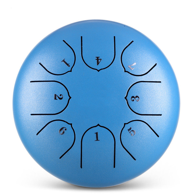 Tongue drum - Prirodzený tón G, 15cm - Modrý
