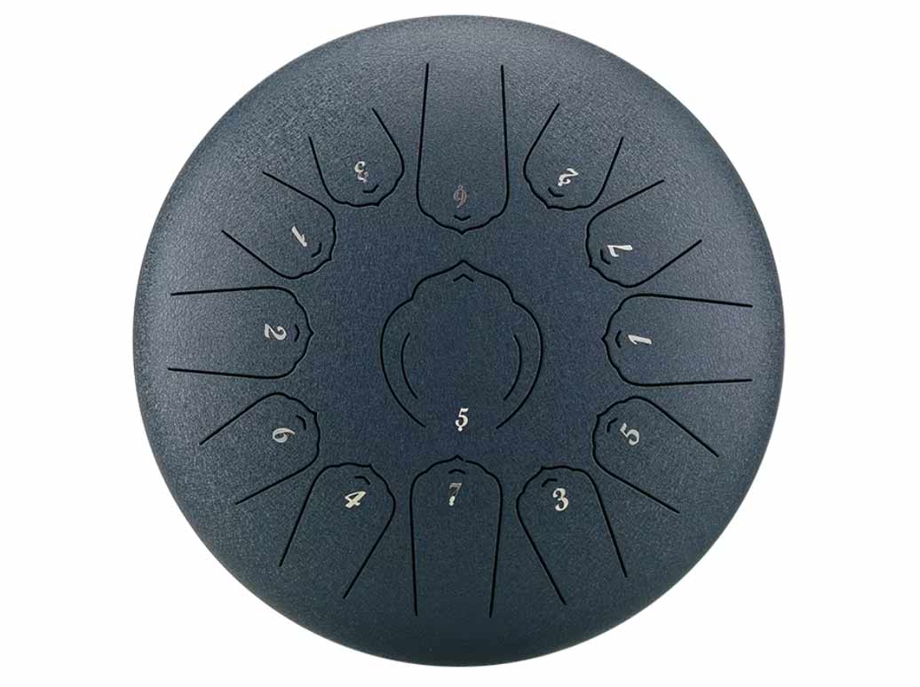 Tongue drum - 12" (30cm), 13 tónov, C-dur - Tmavomodrý, s príslušenstvom
