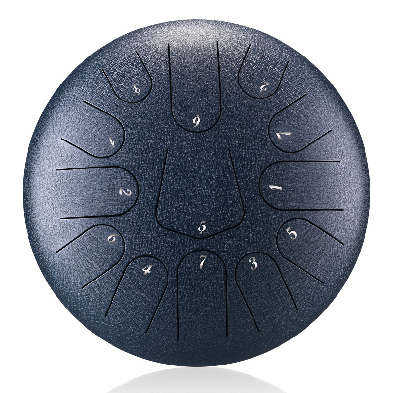 Tongue drum - 12" (30cm), 13 tónov, C-dur - Tmavomodrý, zliatina titánu a ocele, s príslušenstvom