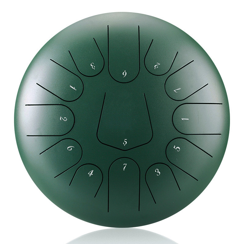 Tongue drum - 12" (30cm), 13 tónov, C-dur - Malachia, zliatina titánu a ocele, s príslušenstvom