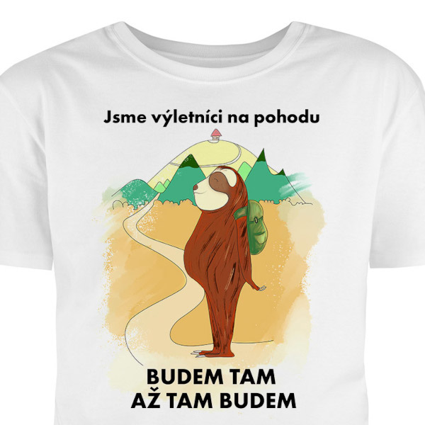 Tričko s leňochodom: výletník