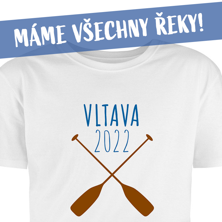 Vodácke tričko s potlačou: Vltava