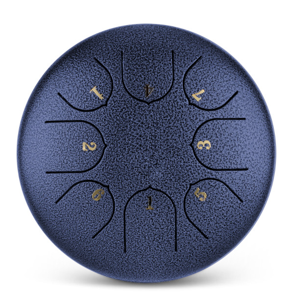 Tongue drum - 8" (20cm), 8 tón, F-dur - Tmavomodrá, s príslušenstvom