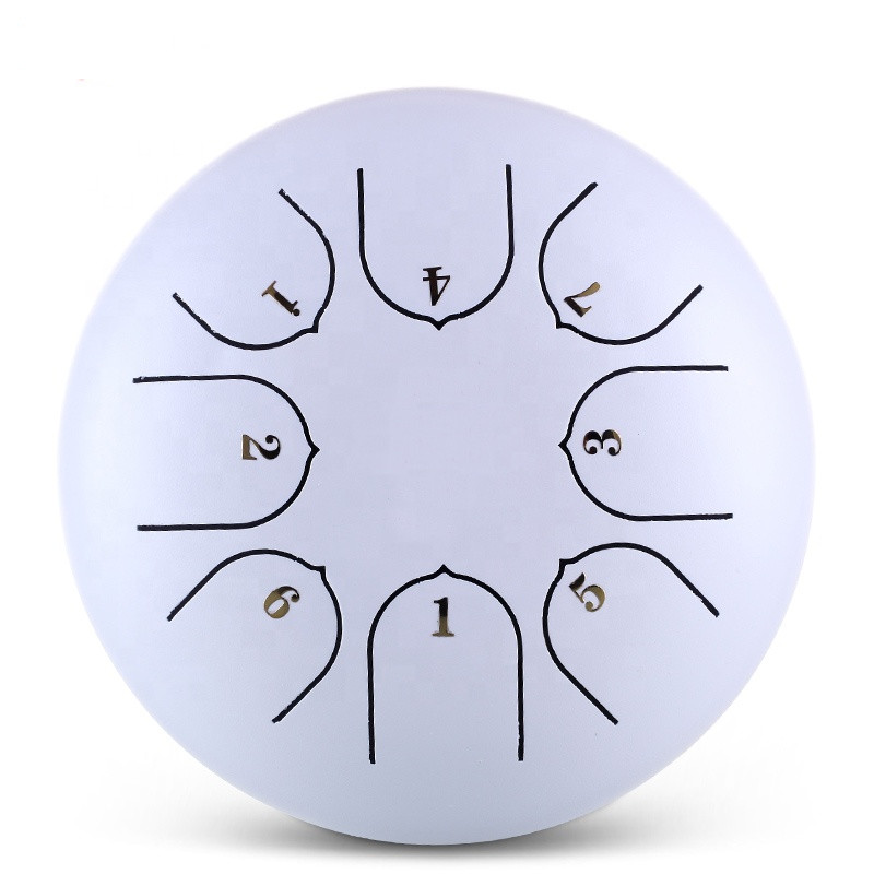 Tongue drum - 6" (15cm) 8 tónov, D-dur - Modrý, s príslušenstvom