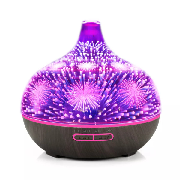Hütermann W05 aroma difuzér 500ml tmavé drevo - ultrazvukový, 7 LED farieb, diaľkové ovládanie, bluetooth