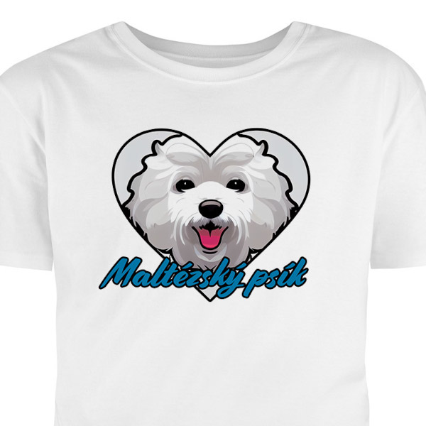 Tričko s potlačou: Maltézsky psík