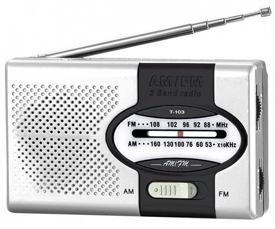 Vreckové rádio na baterky s výstupom na slúchadlá