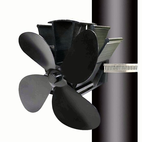 ...Tepelný ventilátor 4-lopatkový na dymovod