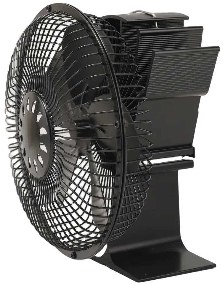 ...Tepelný ventilátor na kachle 5ti lopatkový s mriežkou