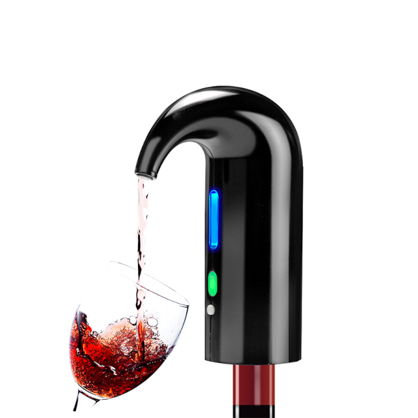 Elektrický dávkovač a prevzdušňovač na víno - Čierny