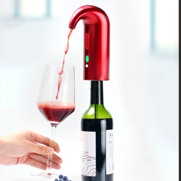 Elektrický dávkovač a prevzdušňovač na víno - Červený
