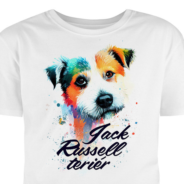 Tričko s potlačou: Jack russel terrier akvarel