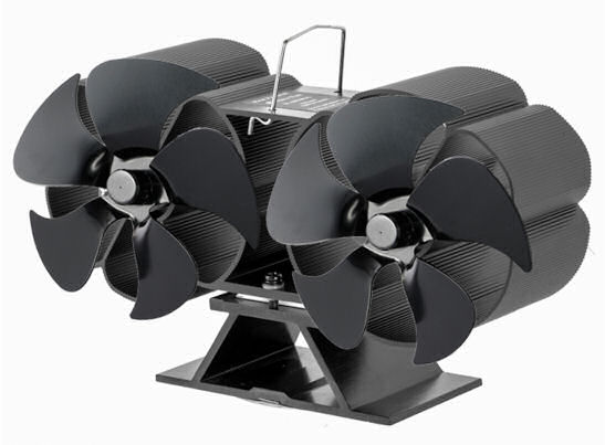 10-lopatkový tepelný krbový ventilátor na kachle 14,5cm