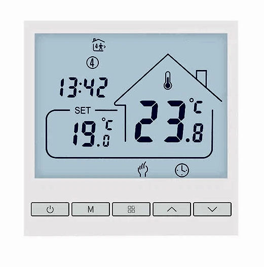 Termostat programovatelný týdenní HT047-I-NC 3A s vnitřním čidlem a bezpotenciálovým kontaktem (NC)