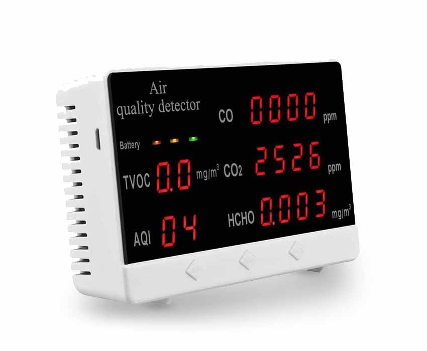 ...Tester kvality ovzdušia 5v1 AQI-13 (CO, CO2, HCHO, TVOC, AQI)
