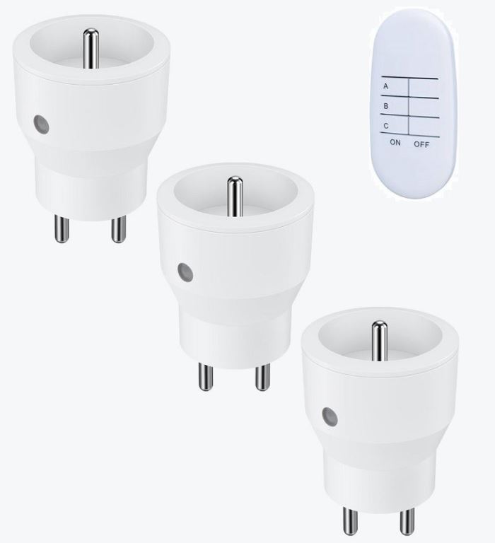 ...Diaľkovo ovládaná zásuvka - set 3ks +1 x 3-kanálový D.O.