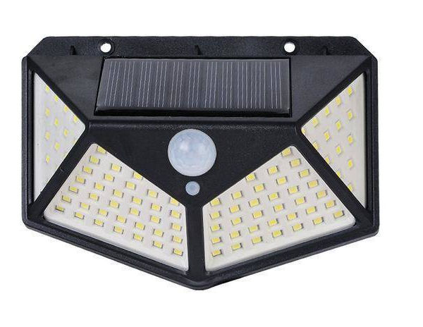 Solární LED lampa 100 LED se soumrakovým a pohybovým senzorem
