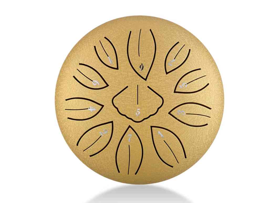 Tongue drum -  6' (15cm), 11 tónů, C-dur -zlatý ,  s příslušenstvím