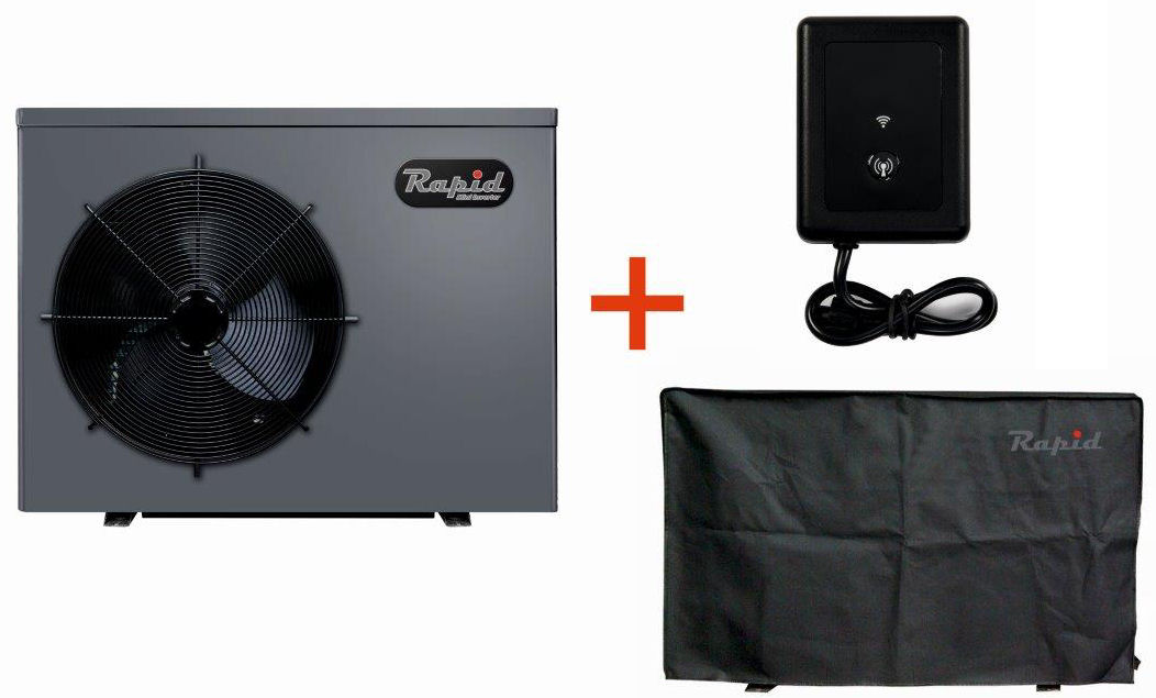 Tepelné bazénové čerpadlo 2x ÚSPORNĚJŠÍ Rapid Inverter 9,5kW - EXTRÉMNĚ VÝKONNÉ, S CHLAZENÍM, WIFI, pracuje už od 0°C, samomontáž.