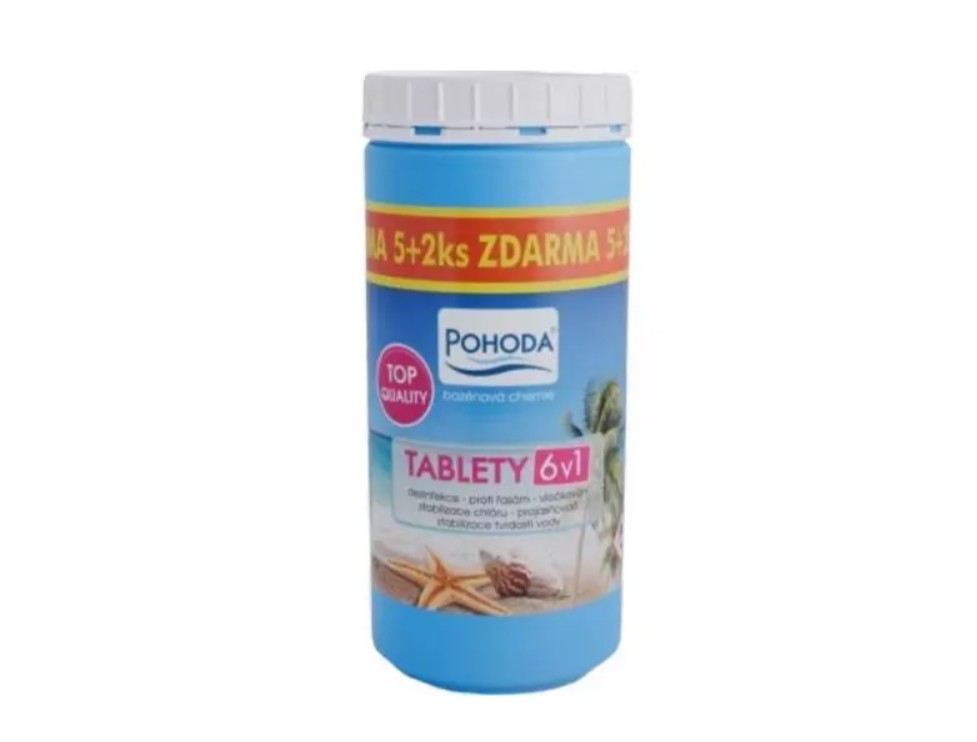 Pohoda bazénová chemie tablety 6v1 1,4kg 5 tablet+2 zdarma