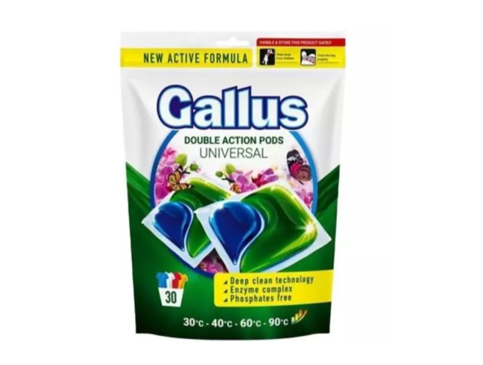 Gallus Triple Action prací kapsle 30ks Univerzal