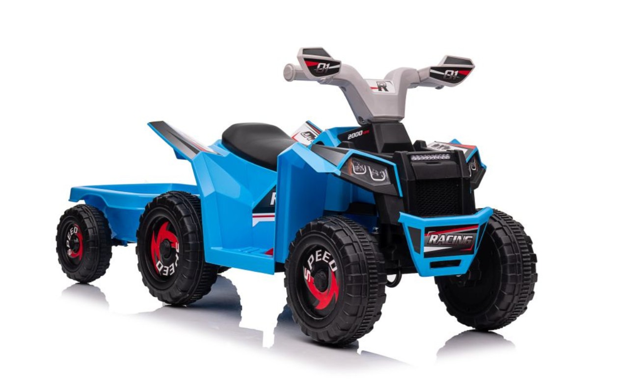 Čtyřkolka XMX630T modrá s baterií a přívěsem