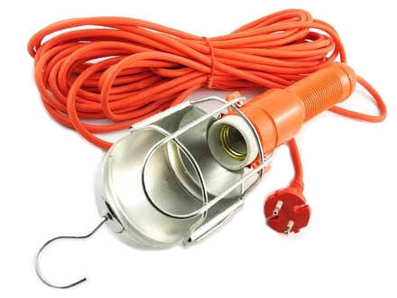 Dílenské svítidlo lampa do dílny E27  - 10 m kabel + vypínač