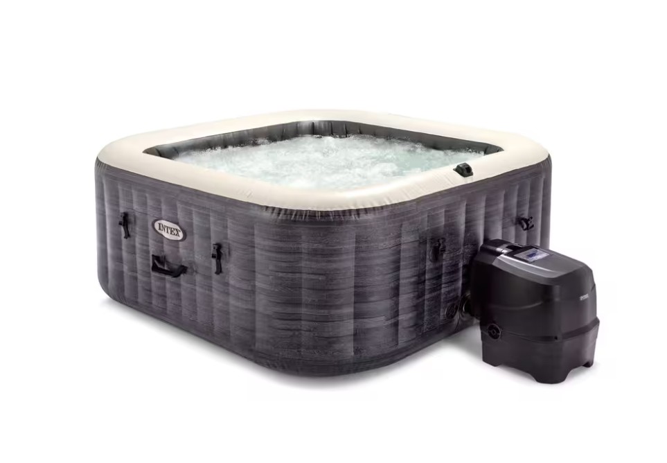 Smart Greystone: Luxusní čtvercová vířivka se solinátorem a Wi-Fi ovládáním pro 4 osoby