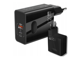 Rychlonabíječka 120 W GaN, USB-A + USB-C – na telefon i notebook