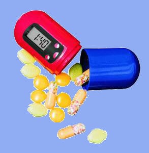 Zásobník na lieky s časovačom a alarmom PB01 - digitálny liekovka