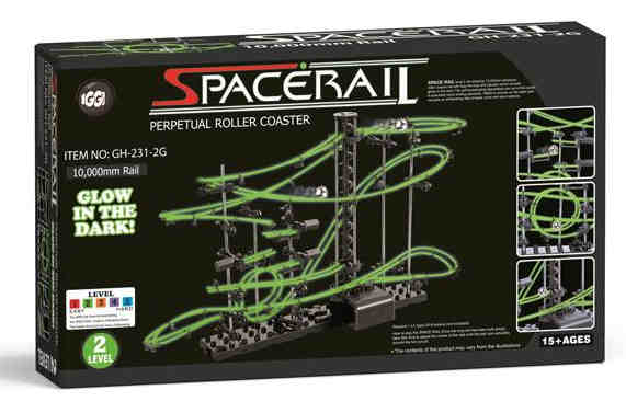 SpaceRail LEVEL 2 svietiace guličkové stavebnice kuličkodráha Space Rail Glow