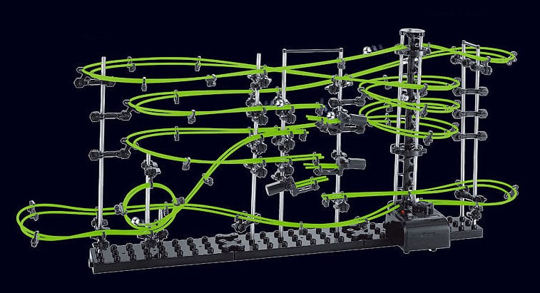 SpaceRail LEVEL 3 svietiace guľôčková stavebnice kuličkodráha Space Rail Glow
