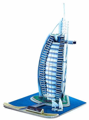 3D Puzzle skladačka Burj Al Arab - stredná veľkosť 32cm
