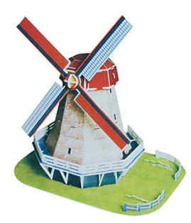 3D Puzzle skladačka Veterný mlyn z Holandska - stredná