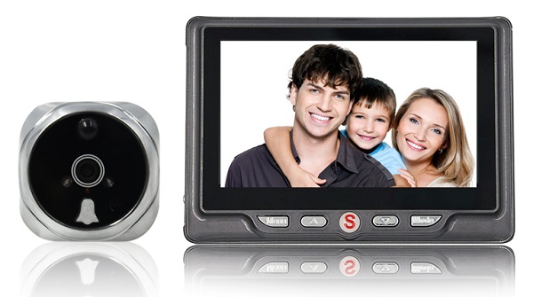 VN-4302M dveřní digitální kukátko se záznamem a detekcí pohybu - kamera s LCD monitorem